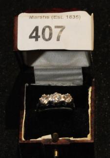 Three Stone Diamond Ring with 18ct.
