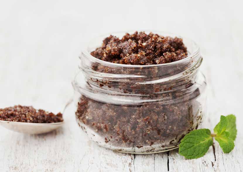 tip Use coconut oil when it is a buttery, creamy texture + be careful in the ser as this can get slippery! 08 BROWN SUGAR BODY SCRUB 1.