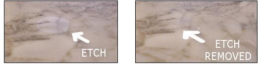 STAINS Water Stains & Water Rings Polished marble, travertine, marble onyx and limestone are all calcite based stones and are affected by ph active liquids, mostly acidic in nature.