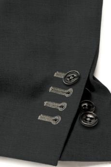 Black Solid Jacket :K3-2923101 Trouser