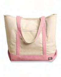 Anvil - Boater Tote Bag - 301 Substantial cotton canvas for all your gear, with a sporty contrast color strap and bottom. 14.0 oz.