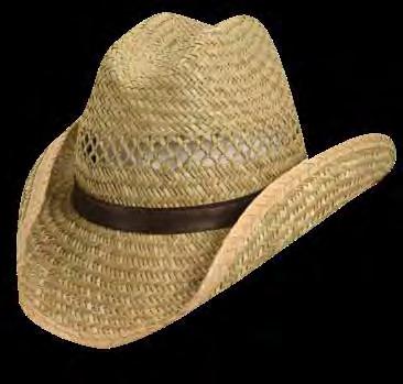 Spring/Summer 2019 ACES MS336OS-ASST Rush Straw Gambler with 3 Brim Jute Band, Branding