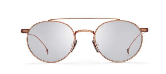 AVAILABLE FINISHES AND COLORS 24001-D-RGD-49 ROSE GOLD MEDIUM GREY - AR DITA SERIES FRAME UNIQUE TITANIUM DOUBLE FRAME CONSTRUCTION TO HOLD LENSES NO SCREWS, FRAME AND LENS ARE HELD WITH