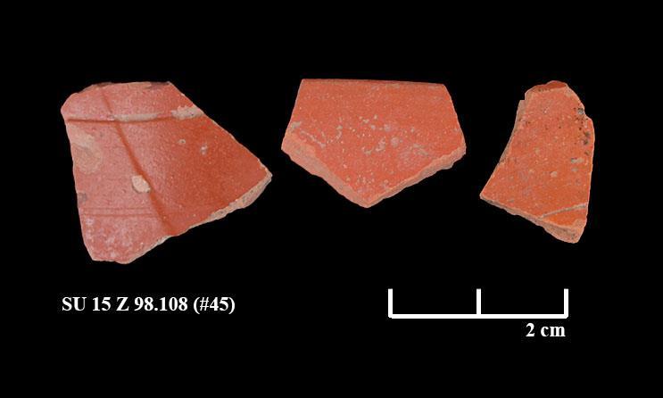 Imperial Roman Material Distribution While imperial Roman ceramics were rare (10 identified sherds weighing 0.