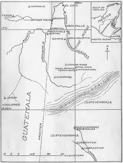 Map courtesy of the Field Museum, used with permission (Thompson 1931) Figure 13: Map of J.E.S.