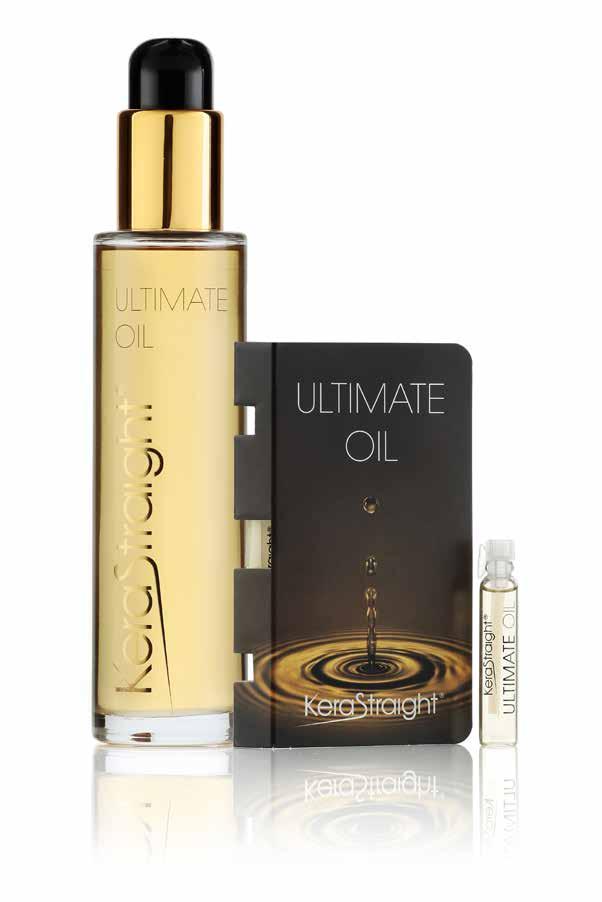 ULTIMATE OIL KeraStraight Ultimate Oil is an advanced blend of 9 specially chosen oils, which provides intense nourishment to transform and repair hair inside and out.