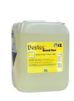 cleaning and disinfecting products either for hands (Destec Bavicid Hand), or surfaces (Destec Bavicid
