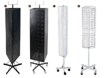 Accessories Stand Literature Stands & Racks A) Triangle Perforated Stand 120002 B) 4 Way
