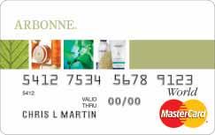ANNOUNCEMENTS ARBONNE SUCCESS MASTERCARD CREDIT CARD The world is at your fingertips.