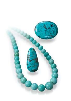 Turquoise The cutting and care of turquoises Turquoise can be fashioned into any shape, including carvings, though in most cases the material is cut in cabochon form.