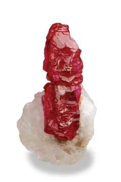 Ruby Appreciation for ruby Throughout humanity, red has represented passion and romance. Ruby, the red gemstone of the corundum species, has been engaged for centuries to symbolize those sentiments.