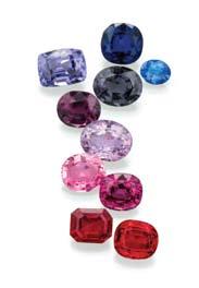 Spinel Specific Gravity: 3.60 (+0.10, -0.03) Collector spinel The cutting and care of spinels Cause(s) of colour: Blue: iron, cobalt. Red to pink: chromium. Hardness: 8 on the Mohs Hardness Scale.