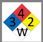 THE NATIONAL FIRE PROTECTION ASSOCIATION (NFPA) LABEL Blue=Health This number and color indicates the health effects of the substance: Numbers 0-4 indicates level of risk for health effects 0 =