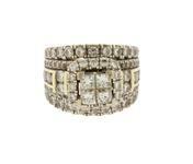 18cttw, Fair/J-N/I2; Size 13; 9.41 grams. RING: Lady's 14kw diamond ring; 19 rb diamonds, 2.1mm - 2.6mm = est 1.