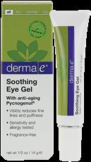 Pycnogenol, Aloe, Vitamins E, C and A Soothing Eye Gel 1/2 fl oz / 14g A cooling fragrance free eye gel that