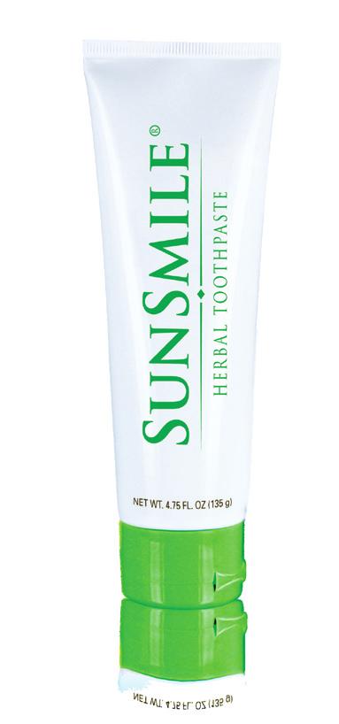 Concentrated SunSmile Herbal Toothpaste delivers powerful cleaning action without the