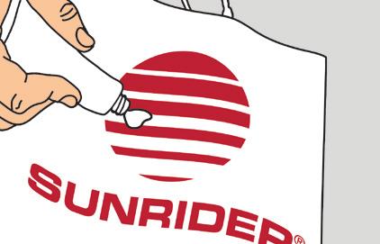 Squeeze a drop of a competitor s toothpaste on the other half of the Sunrider logo,