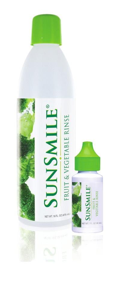 Have a volunteer taste each to show the difference between the SunSmile Fruit & Vegetable Rinse-soaked peanuts versus those in plain water. Why SunSmile Fruit & Vegetable Rinse?