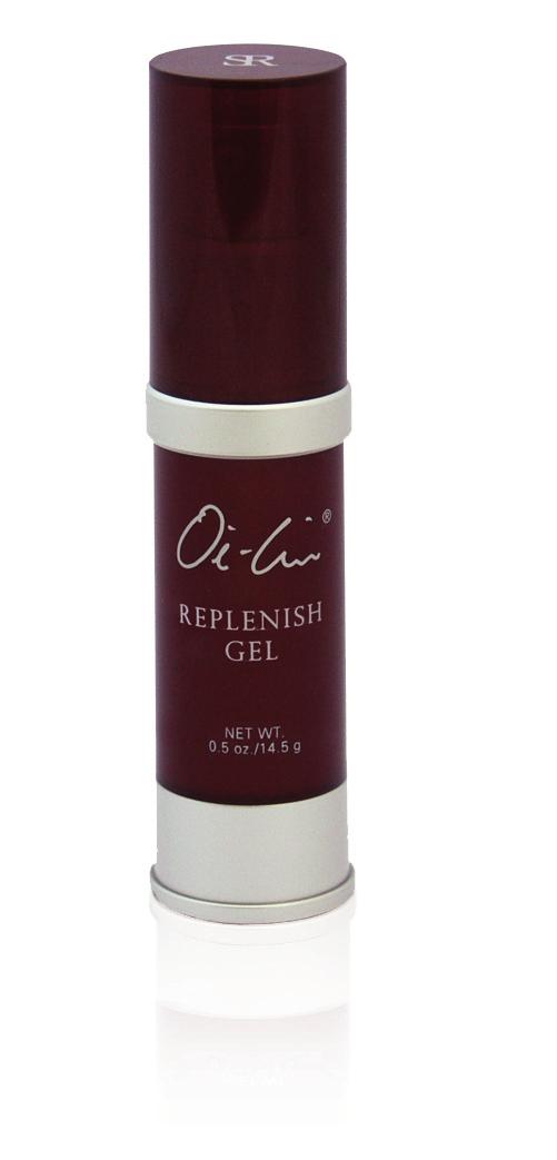 Oi-Lin Replenish Gel contains vitamins and antioxidants in an anhydrous gel to improve the appearance of the delicate eye and lip