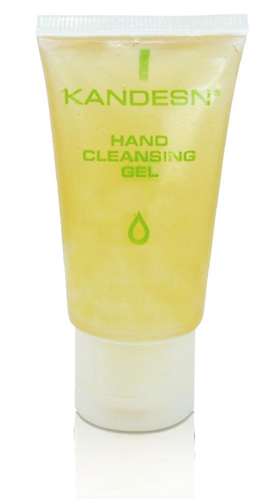 Also point out that hands do not feel dry after using Kandesn Hand Cleansing Gel.