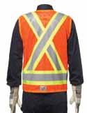 high-visibility Orange tough wear polyester material Meets CSA Z96-09 and ANSI Class