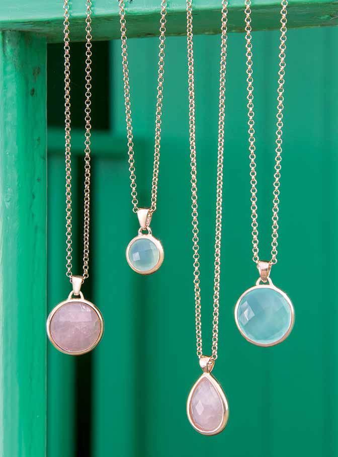 Bronzallure 10 Necklaces: rose teardrop WSBZ00479R and round faceted