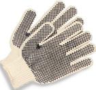 Men s PV-otted String Knit Gloves mbidextrous use on either hand. lack PV dots on both sides provide a firm grip and double the life of the glove.