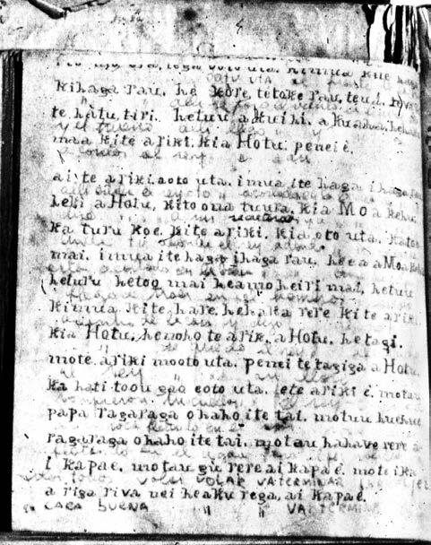 Reports and Commentaries Figure 9. Page from Manuscript E, identifiable as page 90 (Barthel 1978:348-349). Note interlinear Spanish translation. Figure 10. Page from Manuscript E with label Tori 8.