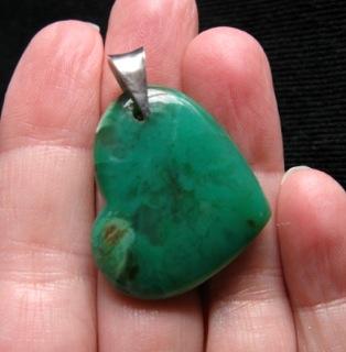 $99 IMG_3251 Chrysoprase Heart side drilled