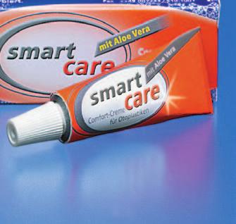 smartcare comfort cream Transparent cream with aloe vera to increase wearing comfort. It makes it easier to adapt to a new hearing aid or ear mould and also enhances sealing.