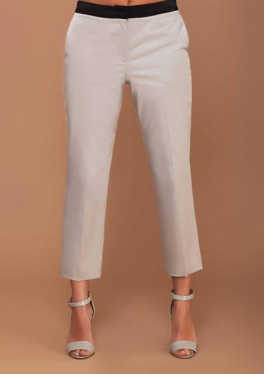 cotton blend silver tailored trousers Style Code: P1RM0015US Silver