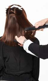 Finish the fringe off by using the blow-dryer pointed down and rolling the Denman brush to