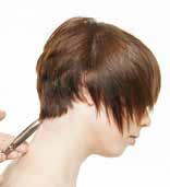 Overdirection creates length and weight; adjust the degree of overdirection to suit the individual hair texture,