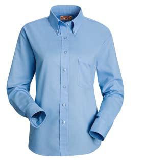 poplin 65/35 polyester/cotton Easy-care finish with stain release Wickable finish Box-pleated back Double-pleated sleeve with tailored placket and cuff Longer tail length Touchtex technology Colors:
