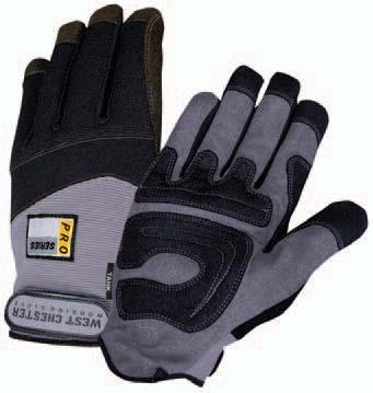 Style 86700-3 x 2 Three fingers out. Foam padded patch palm. Neoprene padded knuckle. Reinforced thumb saddle and fingertips.