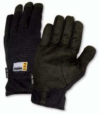 SuperTech Breathable Clarino synthetic leather. Keystone thumb. Velcro wrist. Sizes: M-XXL.