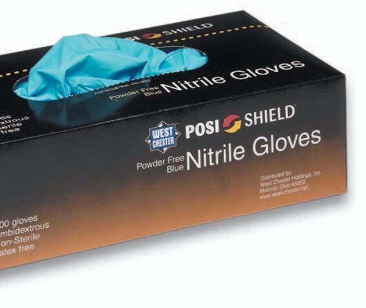 PosiShield Industrial Grade Nitrile Style 2920 - Powder Free 4 mil. Black. 100/box. Sizes: S-XL.