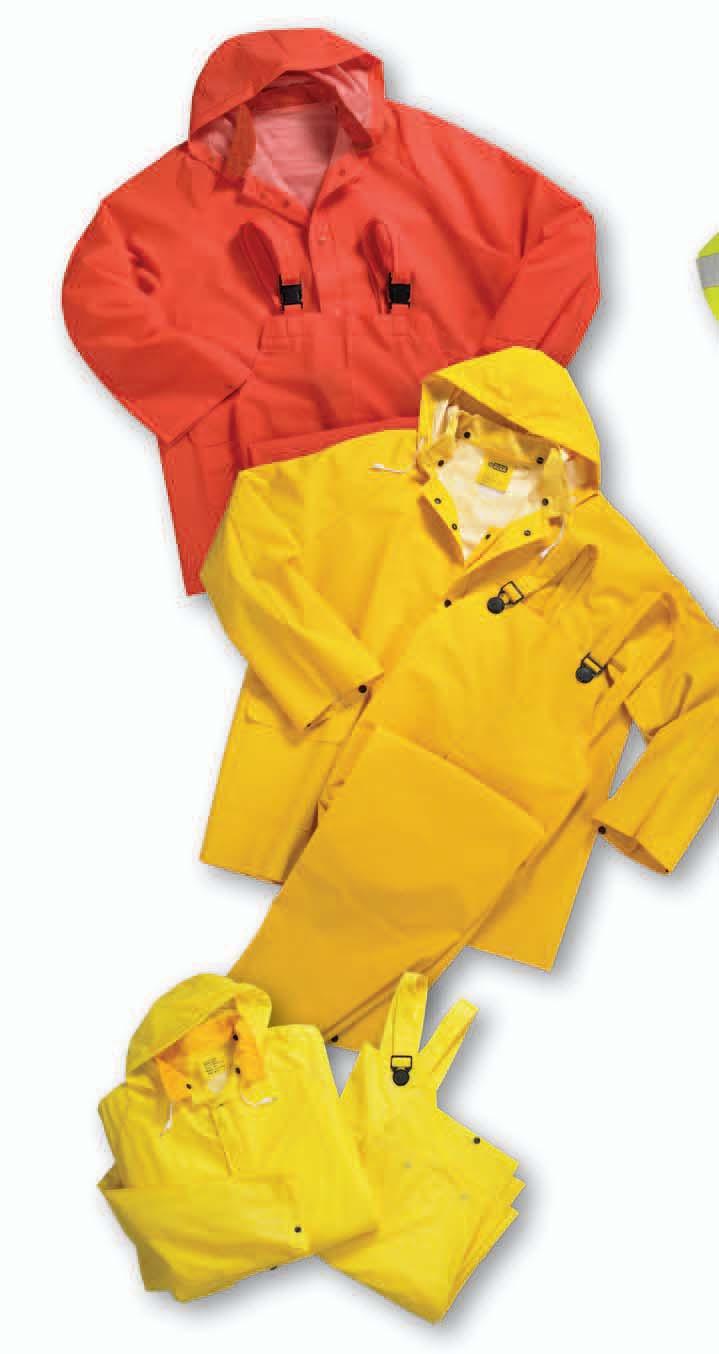 rainwear rainsuits CONSTRUCTION ROAD WORK UTILITIES SURVEY CREWS FORESTRY Master Gear Rainwear Three-piece Rainsuit options for any application. Includes Jacket, Detachable Hood and Bib Overalls.