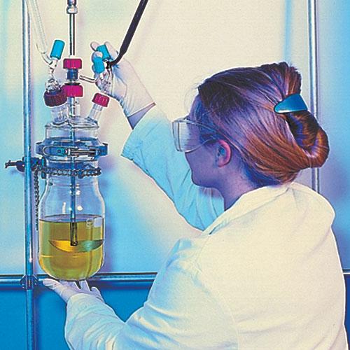 PPE The level of PPE required for working with formaldehyde depends on both the amount of material and the process it is used in Laboratory operations (< 1000 ml): Safety goggles Butyl or nitrile