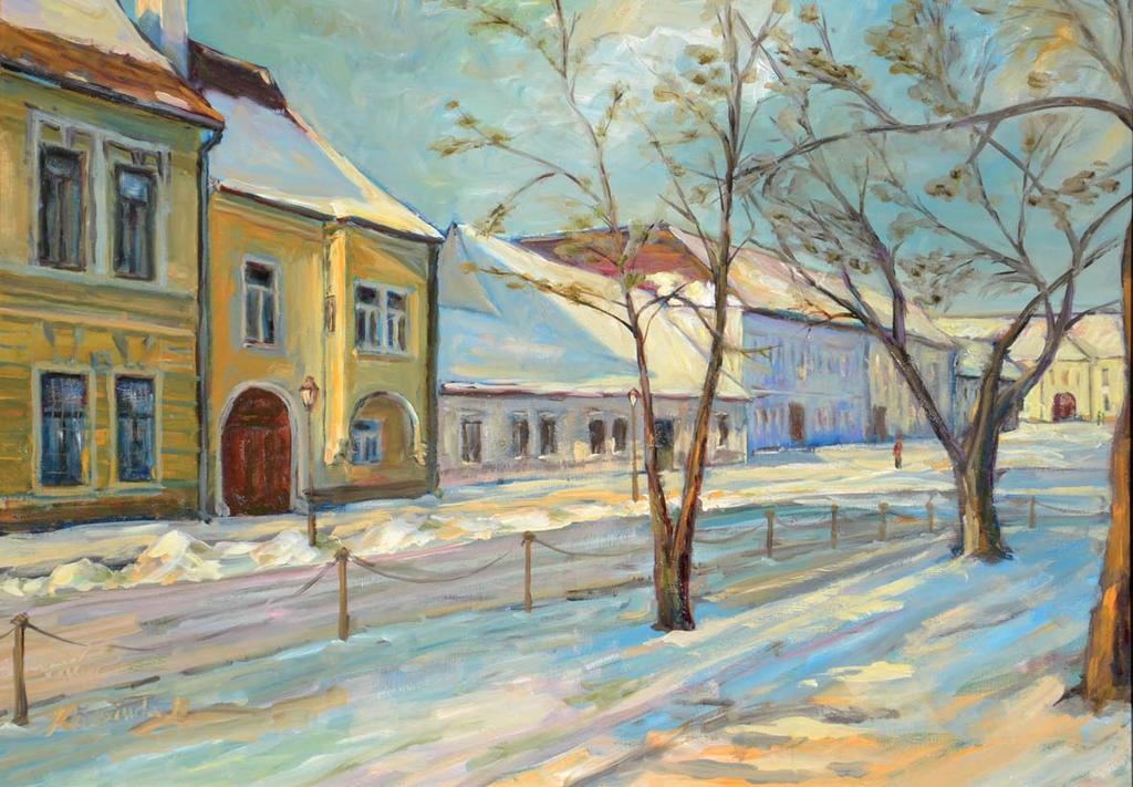 Domy na Kapitulskej ul. v zime, Trnava, 2005, op.