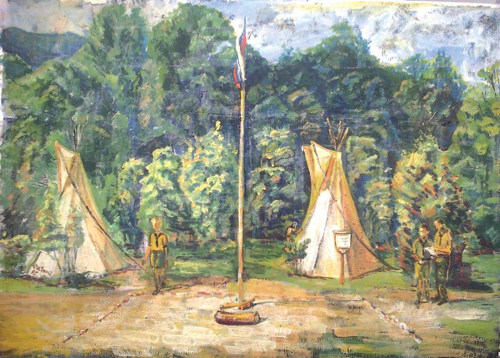 Skautský tábor na Jágerke, 1995, op.