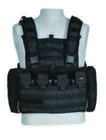TT AMMUNITION VEST L Fully equipped combat vest for advanced missions Three double magazine pouches G 36, 180 degrees foldable with zip, and two multi-purpose