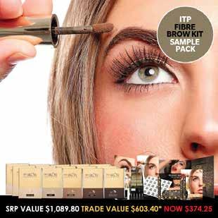 ITP FIBRE BROW SINGLE SAMPLE PACK COST $373.75 VALUE $1,089.