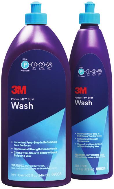And as a professional concentrate, you only need 30ml per 3.7L. 3M Perfect-it Boat Wash s high-sudsing formula is also gentle enough to clean without stripping wax. Part No.