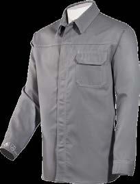 These shirts are particularly suitable for wearing beneath protective clothing in metal-working enterprises.