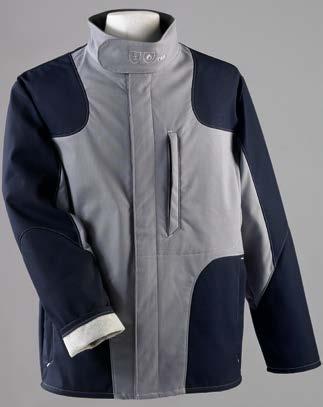 SOFTSHELL JACKET FR Two-coloured raw white contrast stitching   knit cuffs.