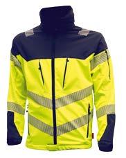 segmented reflective strips in body language the jacket features a soft, comfortable fleece.