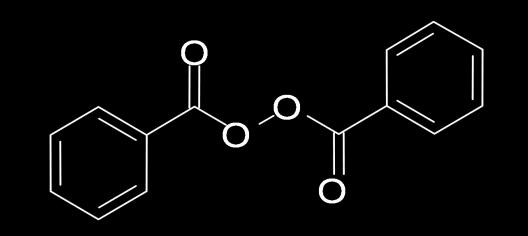 Physicochemical properties: Benzoyl peroxide is a white, granular powder, which is soluble in acetone and methylene chloride, slightly soluble in alcohol and insoluble in water.