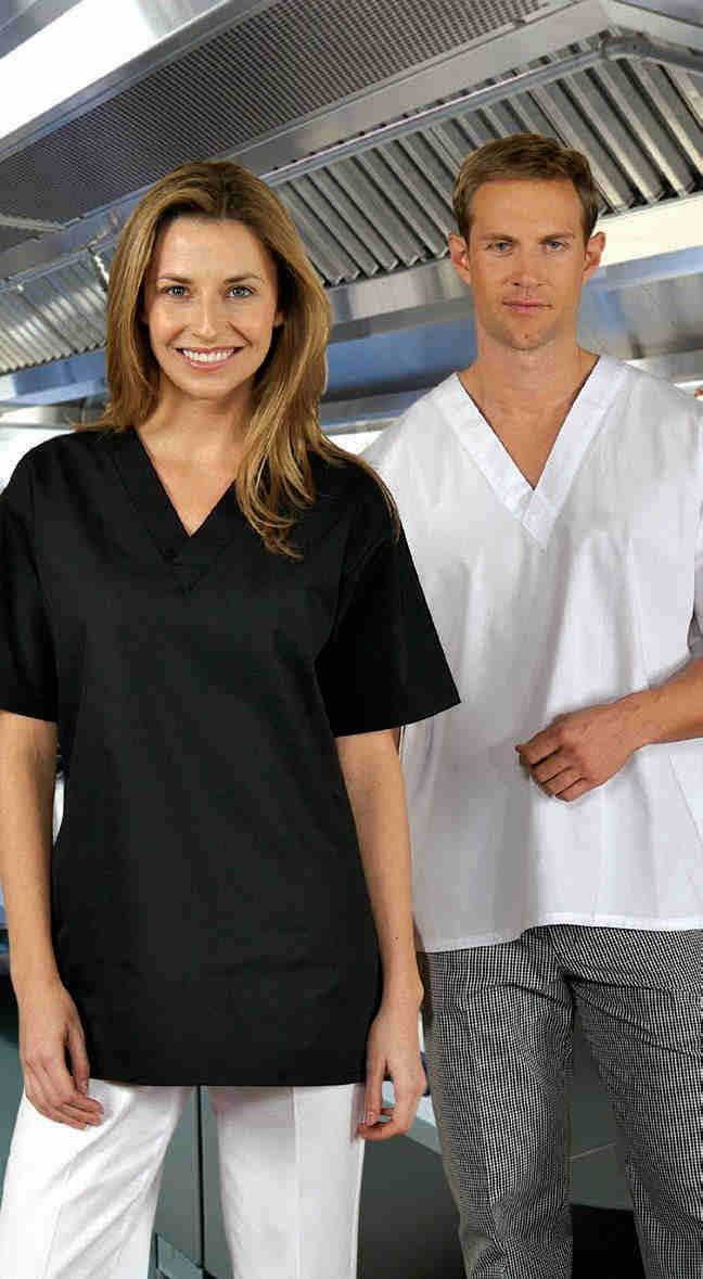 COOK SHIRTS 2700 2700 2500 2500 v-neck shirt Clean, neat lines in a convenient pullover style.