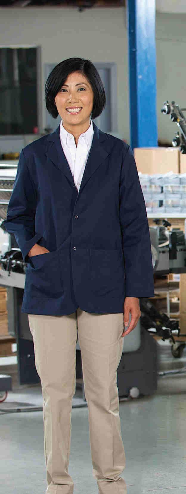 COUNTER COATS Always dependable, always durable...the substantial feel and comfortable fit with notched lapel collar make this style a proven choice for commercial and industrial wear.